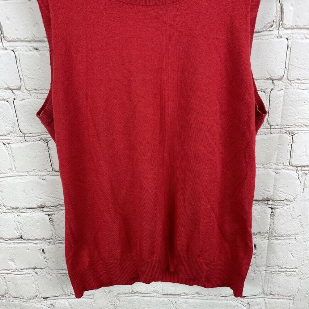 Lafayette 148 Solid Red Sleeveless Pullover Top C… - image 2